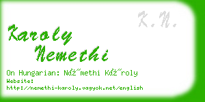 karoly nemethi business card